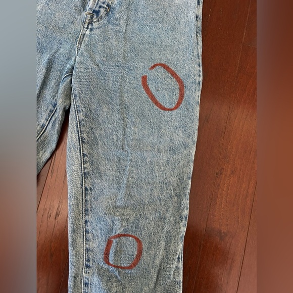 Pac Sun Woman's Blue Button Up Denim High Rise Jeans Straight Leg 26" X 25” - Picture 10 of 10